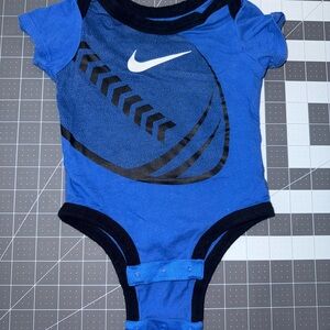 Boys Nike Blue/Black football bodysuit Size 6 months
